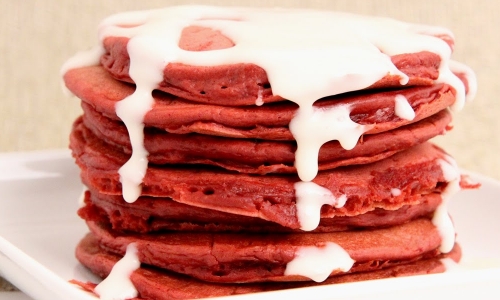 Red Velvet Pancakes