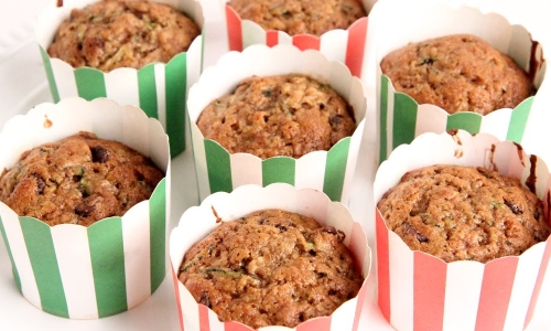 Chocolate Chip Zucchini Bread Muffins