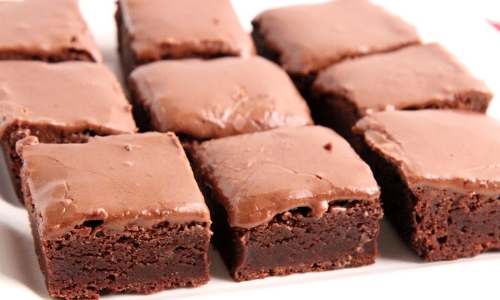 Glazed Chewy Brownies