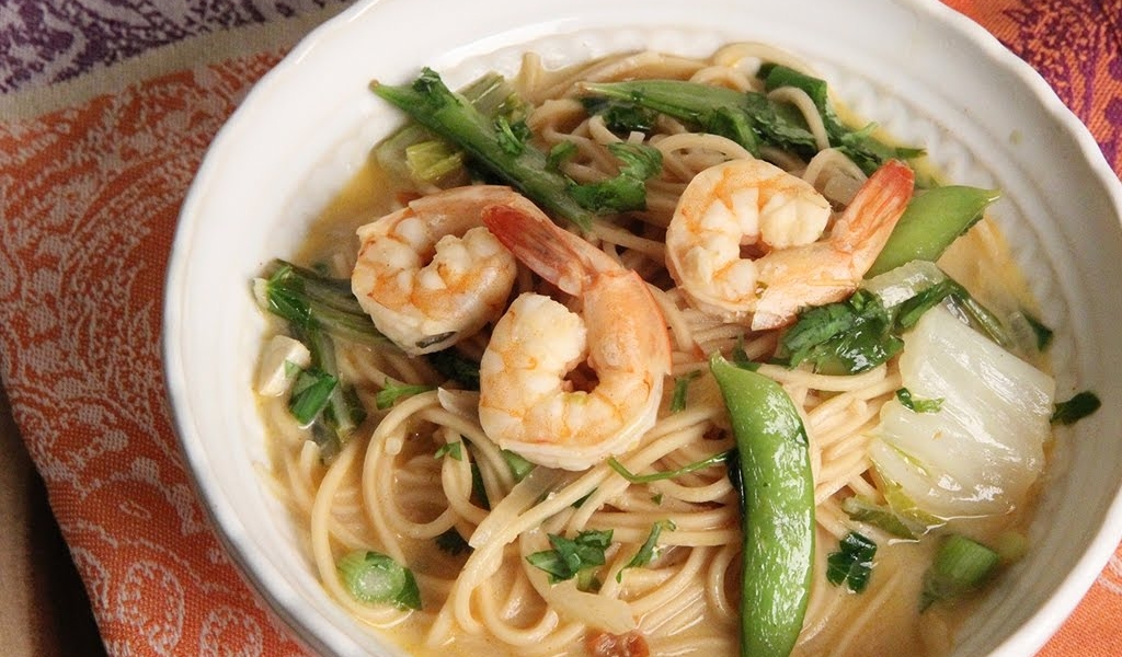 Thai Coconut Shrimp Noodle Bowl