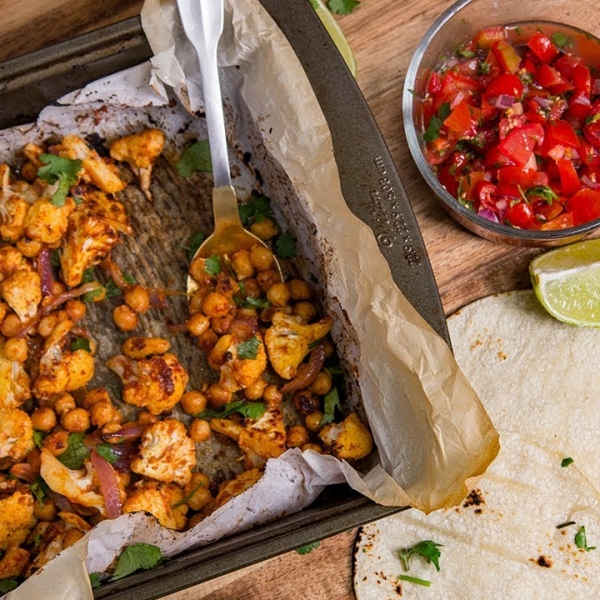 Cauliflower Chickpea Tacos