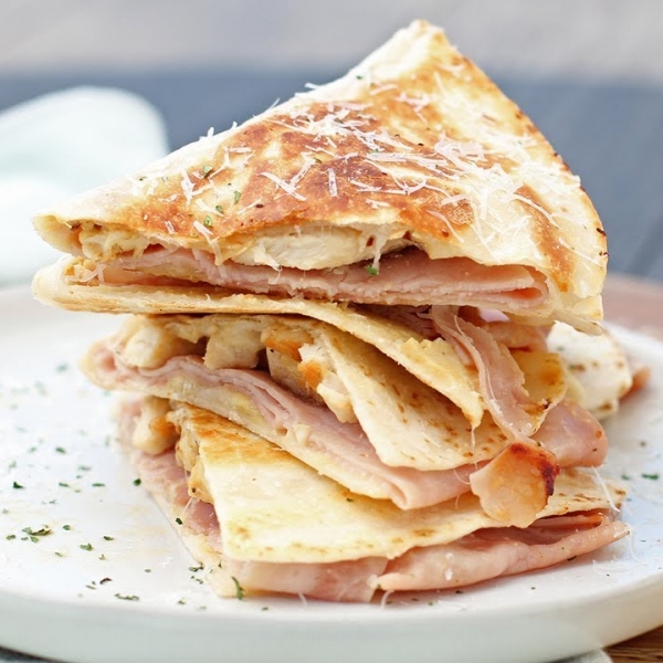 Chicken Cordon Bleu Quesadillas