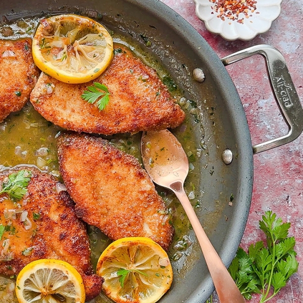 Chicken Cutlets with Lemon Sauce