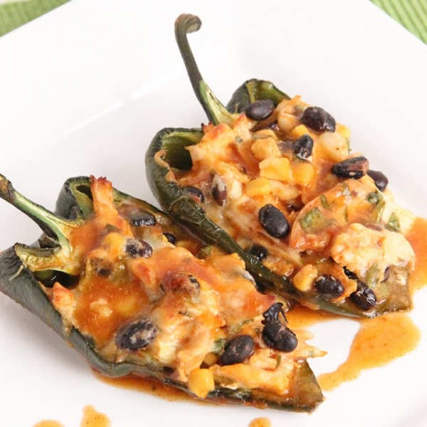 Chicken Enchilada Stuffed Peppers