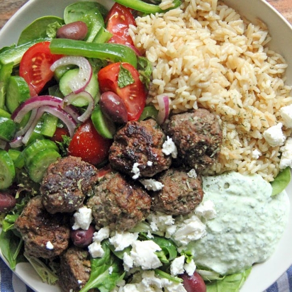 Greek Meatballs with Tzatziki