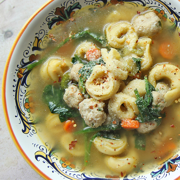 Italian Wedding Soup with Tortellini