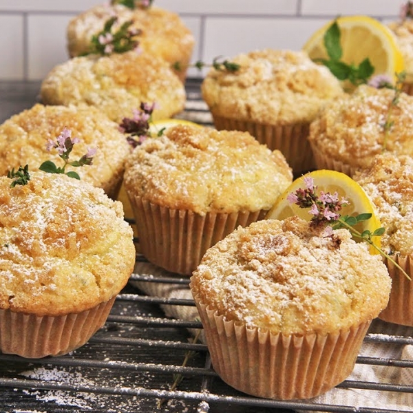 Lemon Thyme Zucchini Muffins