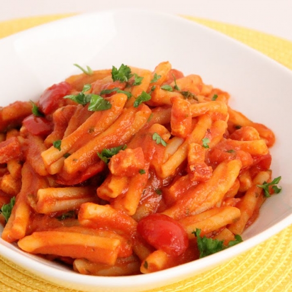 Pasta with Pancetta and Cherry Peppers