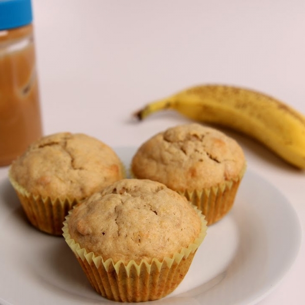 Peanut Butter and Banana Muffins