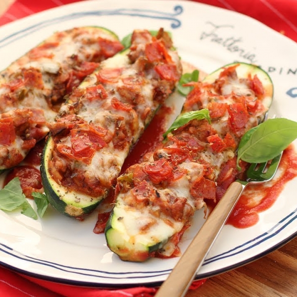 Pizza Stuffed Zucchini