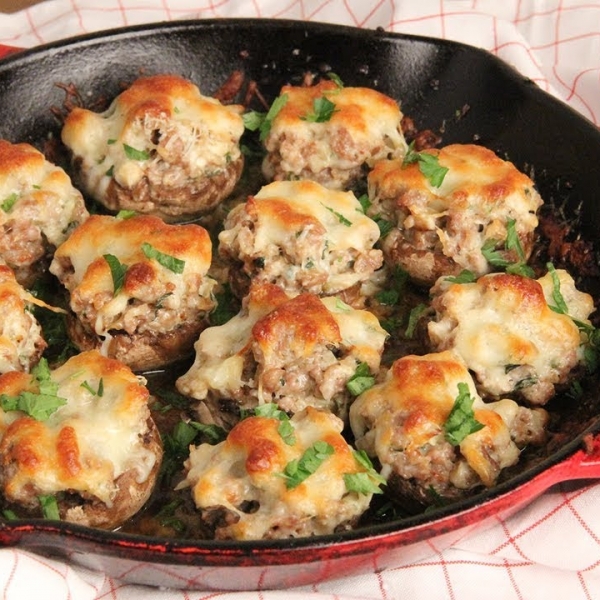 Super Creamy Stuffed Mushrooms